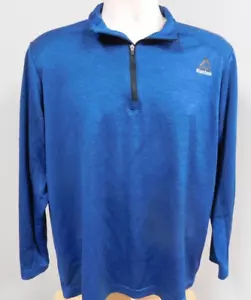 Reebok 1/4 Zip Long Sleeve Pullover Speedwick Shirt Men's Size Large Blue - Picture 1 of 5