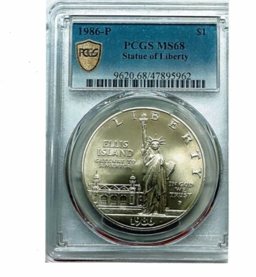 1986-P STATUE OF LIBERTY MS 68 PCGS GRADED - Image 1 of 3