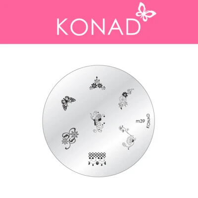 Original KONAD ® Stamping Nailart Design Schablone Image Plate - M39 - Bild 1 von 3