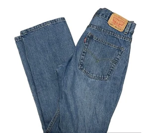 Levis 550 Jeans 27x29 18 Slim Denim Pockets 100% Cotton Relaxed Fit Mid Rise - Picture 1 of 6