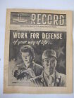 vintage 1951 Production Record Korean War "Work For Defense Of Your Way Of Life"