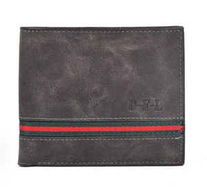 Cartera plegable de cuero sintético para hombre para efectivo y tarjetas bancarias HM312 negra - Imagen 1 de 8