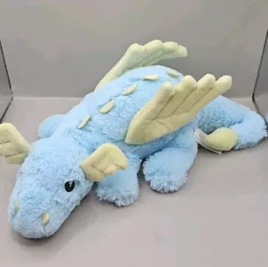 Aldi Drache (Kleine Stadt) blau und creme/weiß weiches Plüschtier 14 Zoll - Bild 1 von 8