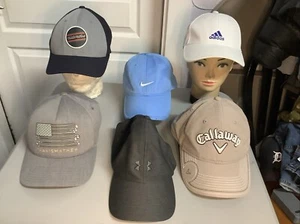 6 Golf Hats Callaway, Travis Mathew Flex Fit, UA, Nike, Adidas & New Era Bundle - Picture 1 of 20