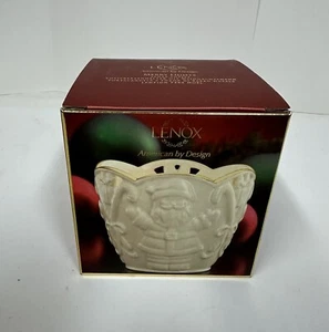 Lenox Merry Lights Santa Votive Tea Light Candle Holder Christmas Candy Cane - Picture 1 of 6