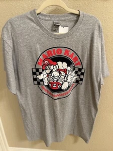 Nintendo Mario Kart Gray Gildan Tee Shirt Men’s Size L Large New With Tags - Picture 1 of 3