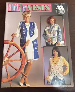 Annie's Attic ~ Crochet Quick and Easy Vests ~ Crochet Leaflet 87V82 - Picture 1 of 8