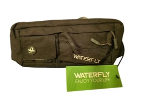 WATERFLY Black Water-Proof Waist Bag Fanny Pack for Women Men Hiking Travel - Picture 1 of 2