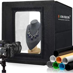 Caja de luz fotográfica DUCLUS 40 cm - Cabina portátil con 160 LED y 8 fondos - Imagen 1 de 6