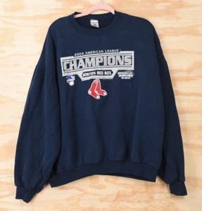 Vintage Boston Red Sox '04 American League Champions World Series Sweatshirt XL - Picture 1 of 15