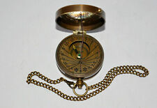 Antique vintage brass pocket compass sundial compass good gifts