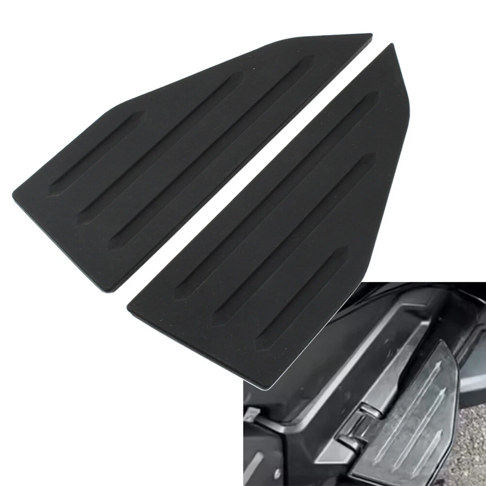 2xBlack Motor Rear Passenger Floorboards Pad For Honda Goldwing GL1800 2018-2024 - Image 1 of 1