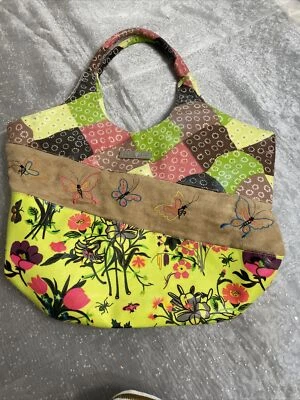 Isabella's Journey Bolso de Mano Retro Mariposa Floral Shopper Bolso de Playa Cartera Grande  Foto 1 de 4