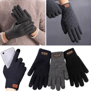 WINTER Women Men Winter Gloves Touch Screen Anti-Slip Thermal Warm Soft Knitte @ - Picture 1 of 21