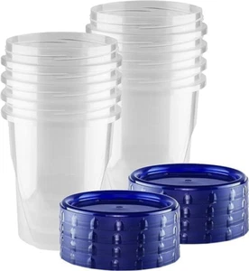[32 Oz - 8 Pack] Twist Top Food Storage Containers, Screw & Seal Lids, BPA Free  - Picture 1 of 11