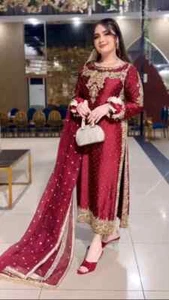 Pakistani Dress Salwar Kameez Ready To Wear Suits Indian Wedding Party 3 Piece - Picture 1 of 7