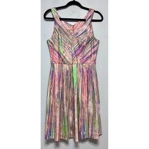 Calvin Klein Damen ärmelloses Scuba Fit and Flare Kleid Größe 10 Cocktail Fee - Bild 1 von 5
