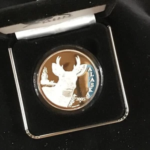 2005 Alaska Mint Sitka Deer Medallion Proof Silver Art Medal E9622 - Picture 1 of 4