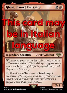 MTG GLÓIN, DWARF EMISSARY EXC - GLÓIN, EMISSARIO NANICO 132 - LTR - MAGIC - Imagen 1 de 1