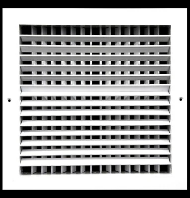 HVAC Premium Aluminum Double Deflection Adjustable Air Supply Diffuser Vent 10" - Image 1 of 4