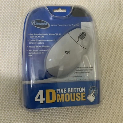 iConcepts: 4D, Five Button, Wheel Scroll Mouse (PS/2 Windows 95/98/2000/ME/NT/XP - Image 1 of 4