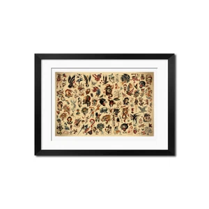 19x28 Sailor Jerry x Ed Hardy Old School Vintage Tattoo Flash Poster 0442 - Picture 1 of 2