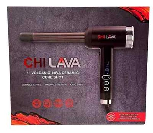 Chi Volcanic Lava 1" Ceramic Curl Shot / Hair Curling Wand with Cool Shot - Picture 1 of 6