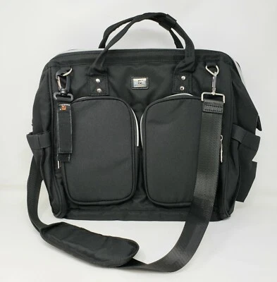 Pomelo Best Bolsa de Pañales Bolso de Mano con Correas de Cochecito y Cambiador Bolsa Negra  Foto 1 de 2