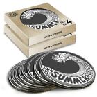 8 X Boxed Round Coasters   Bw   Hawaii Wave Summer Surfboard Surf 41847