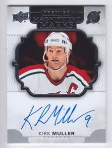 2017-18 UD PREMIER KIRK MULLER AUTO MAGNIFICENT MARKS MM-KM AUTOGRAPH Devils