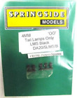 Springside SPDA20/5LMS/B LMS Tail lamps (Black) (Pk5) OO Gauge