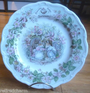 ❤PLATO DE ENSALADA DE 8" DE COLECCIÓN ROYAL DOULTON BRAMBLY HEDGE VERANO DE JILLL BARKLEM 1982❤ - Imagen 1 de 7