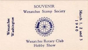 Plakatmarke, Wenatchee (Washington) Stamp Society, Rotary Club Hobby Show, 1940 - Bild 1 von 1
