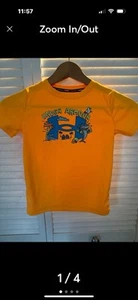 Under Armour Swim Youth Boy Size 6, Orange Swim Shirt UPF 50 Beach Graphic, NWT - Picture 1 of 4