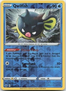 Qwilfish 051/202 Reverse Holo SWSH01: Sword & Shield Base Set Pokemon Card NM - Bild 1 von 1