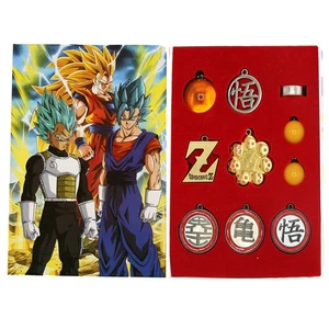 DragonBall Z - Goku's Kanji Keychain Necklace 10 Pcs. Set NEW Doragon Boru Zetto - Picture 1 of 3