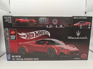 NIB Maserati MC20 Mattel Brick Car Shop Hot Wheels Building Toy Kit 250 Pieces - Picture 1 of 13