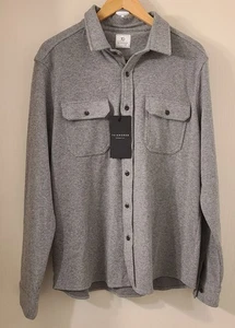 NEW 7 Diamonds Generation Soft Flannel Shirt L Gray Plaid Stretch NWT - Picture 1 of 9