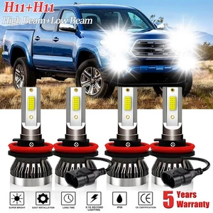 For Toyota Tacoma 2016-2023 Combo LED Headlight High Low Beam Bulbs H11 H11 - Picture 1 of 11