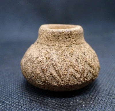 Ancien Pot Médicinal Ancien Onguent Terre Cuite Thaïlande Sukhotai Poterie Thai - Photo 1/4