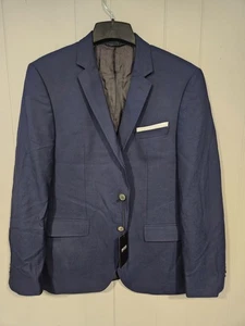 Hugo Boss Sport Coat 42R Mens Blue 100% Virgin Wool Slim Fit Hutson Blazer NWT  - Picture 1 of 9
