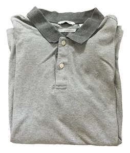 Polo manga corta CALVIN KLEIN gris a rayas "LIQUID TOUCH" para hombre talla L - Imagen 1 de 6