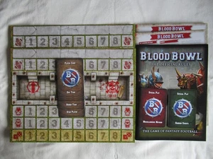 BloodBowl Dugouts, hojas de referencia, libro de reglas y tarjetas *Blood Bowl* GW - Imagen 1 de 1