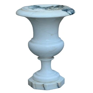 Vaso Mediceo in Marmo Bianco di Carrara Paonazzo Home Decor Ø 30cm H 40cm - Picture 1 of 6