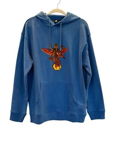 Sudadera con capucha azul Quiksilver Fortune para hombre talla grande mediana nueva con etiquetas - Imagen 1 de 8