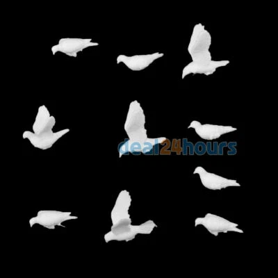 Model Train Unpainted WHITE WILD BIRDS x 4 Assorted  HO/OO  Scale - WDB4 - Image 1 of 2