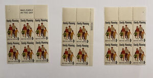 US Stamp #1455 Family Planning 8c - plate block of 4+other blocks - MNH 16 total