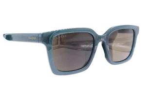 New Gucci Square Blue Men Sunglasses Brown Lens GG1582SK 003 $285 - Picture 1 of 6