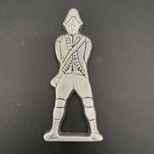 Napkin Holder - Pewter Minuteman Patriot War Soldier - 1972 Wilton Columbia PA - Picture 1 of 4