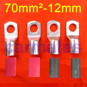 4 X Battery Cable Lead Lug Terminals 70-12 Heavyduty Copper Solar Inverter Bank - Picture 1 of 3